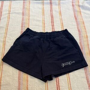 XS - EUC - Sporty & Rich - Navy Tennis Club Athletic Shorts